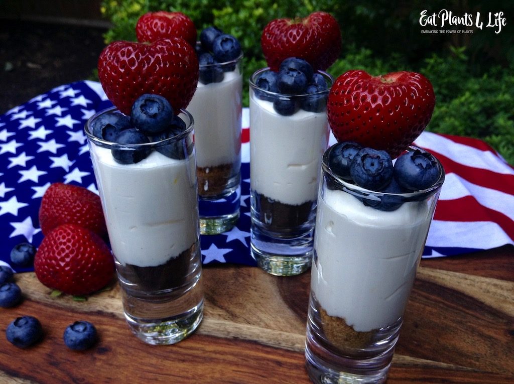All American Berry Cheesecake shooters